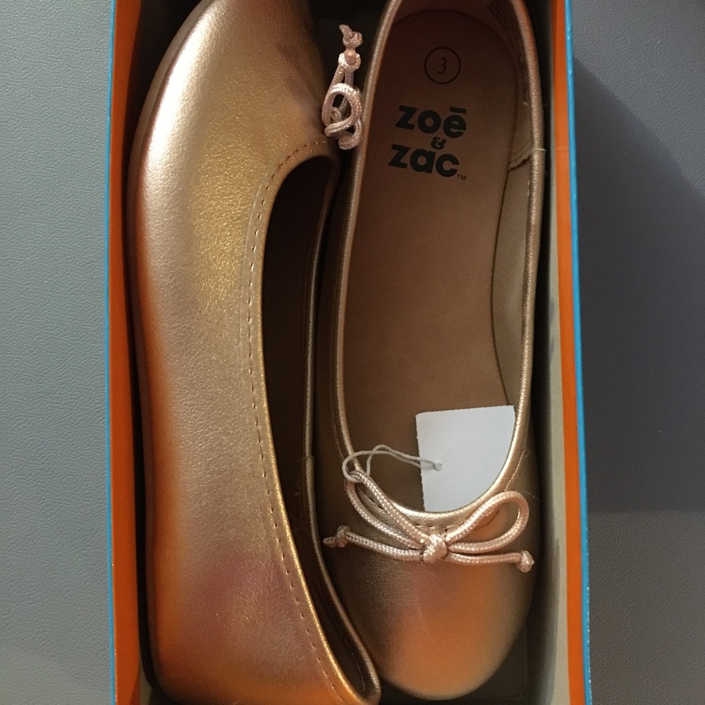 KIDS ROSE GOLD FLATS